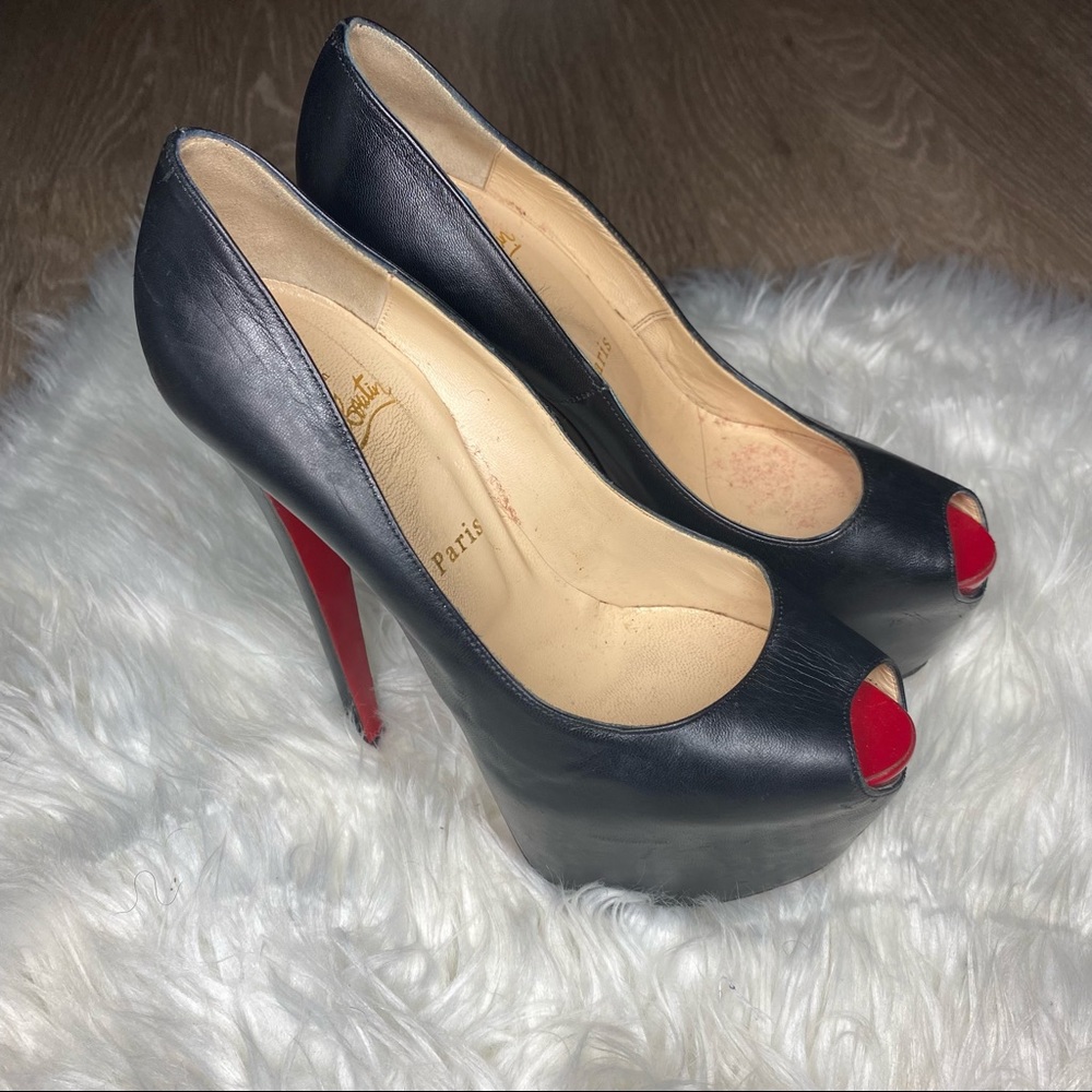 😍Christian Louboutin Black Highness 160mm Pumps